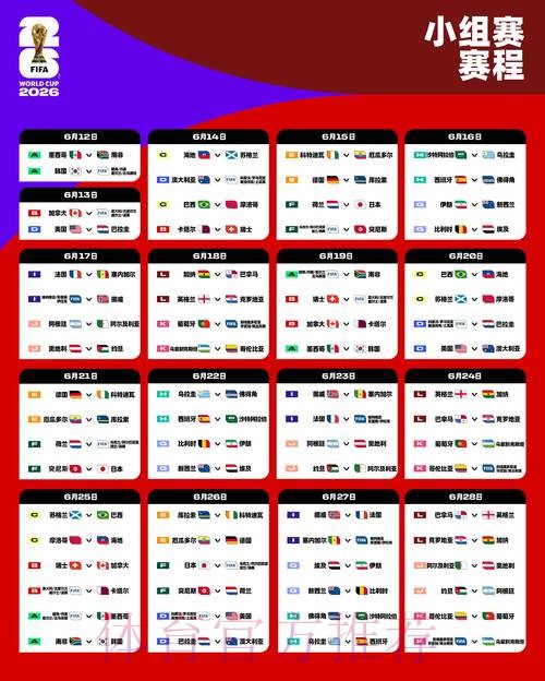 2026世界杯赛程高清